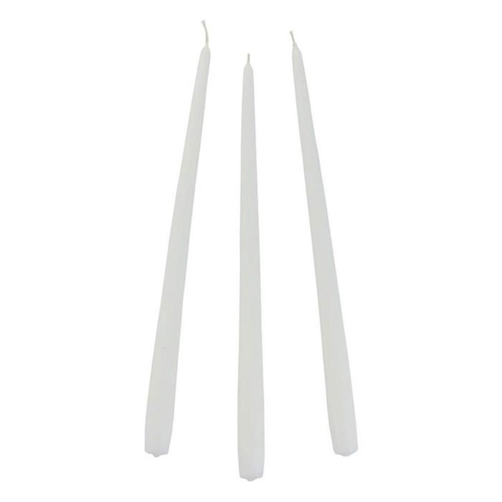 Bolsius White Tapered Candle 40cm (Pack of 8) Extra Image 1
